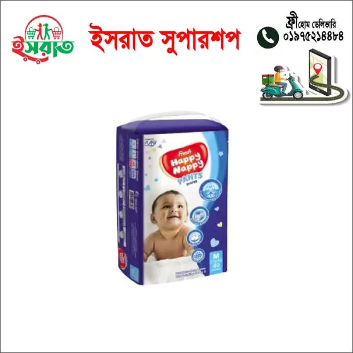 Fresh Happy Nappy Pants diaper M 40Pcs
