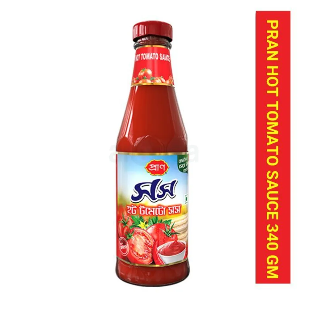 Pran Hot Tomato Sauce 340g glas