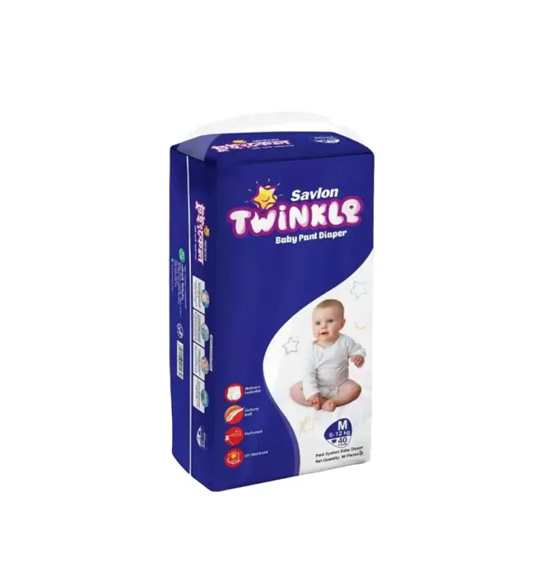 Savlon Twinkle Baby Pants Diaper M(6-12Kg) - M 40piece