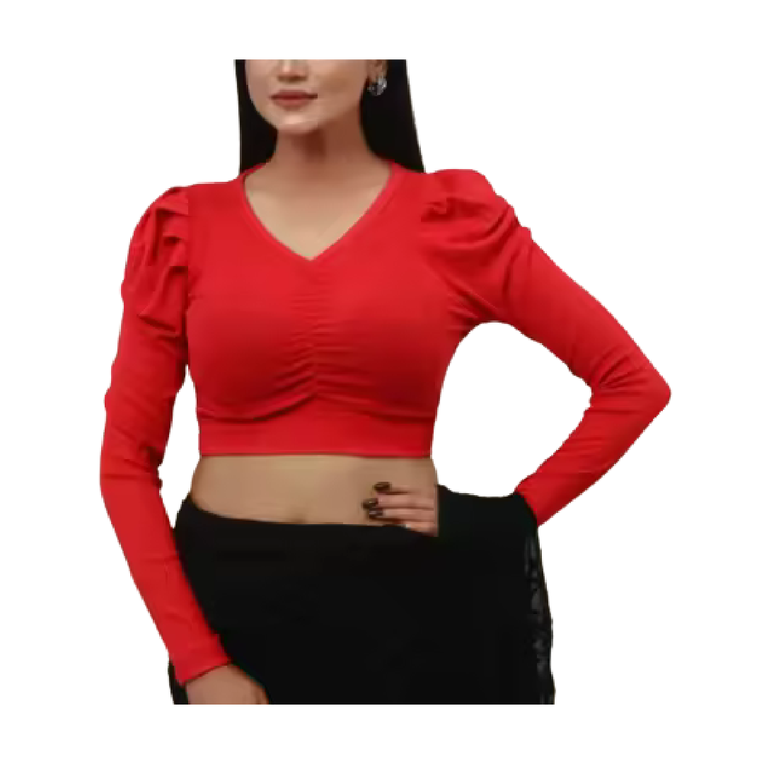 Stylish Fashionable Cotton Full hata Crop Tops Blouse for Women by Top Wear Collection