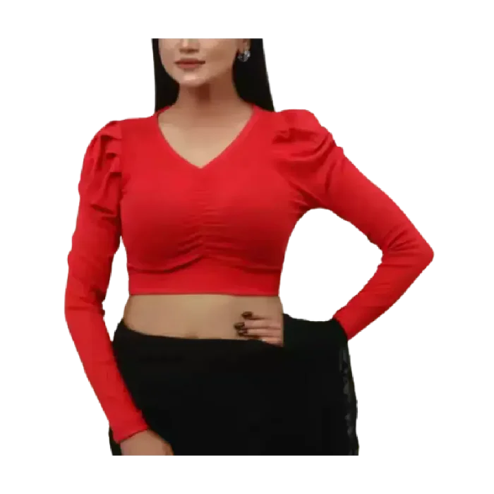 Stylish Fashionable Cotton Full hata Crop Tops Blouse for Women by Top Wear Collection