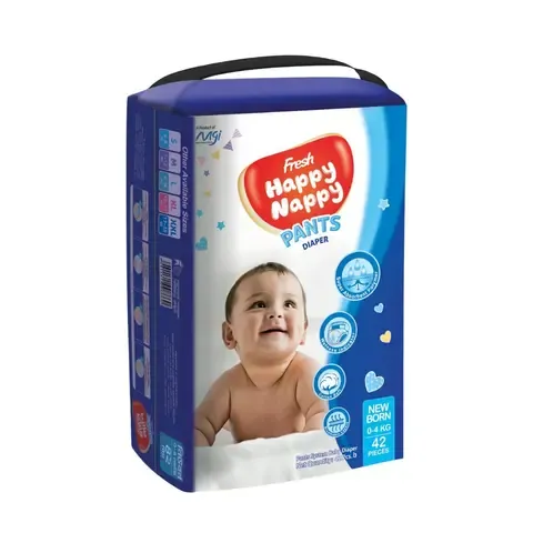 Fresh Happy Nappy Pants Diaper New Born 0-4kg 42 Pieces