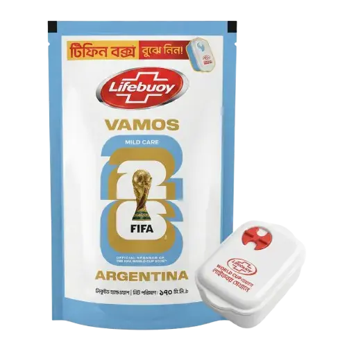 Lifebuoy Vamos Mild Care 170ml  with tifeen box free