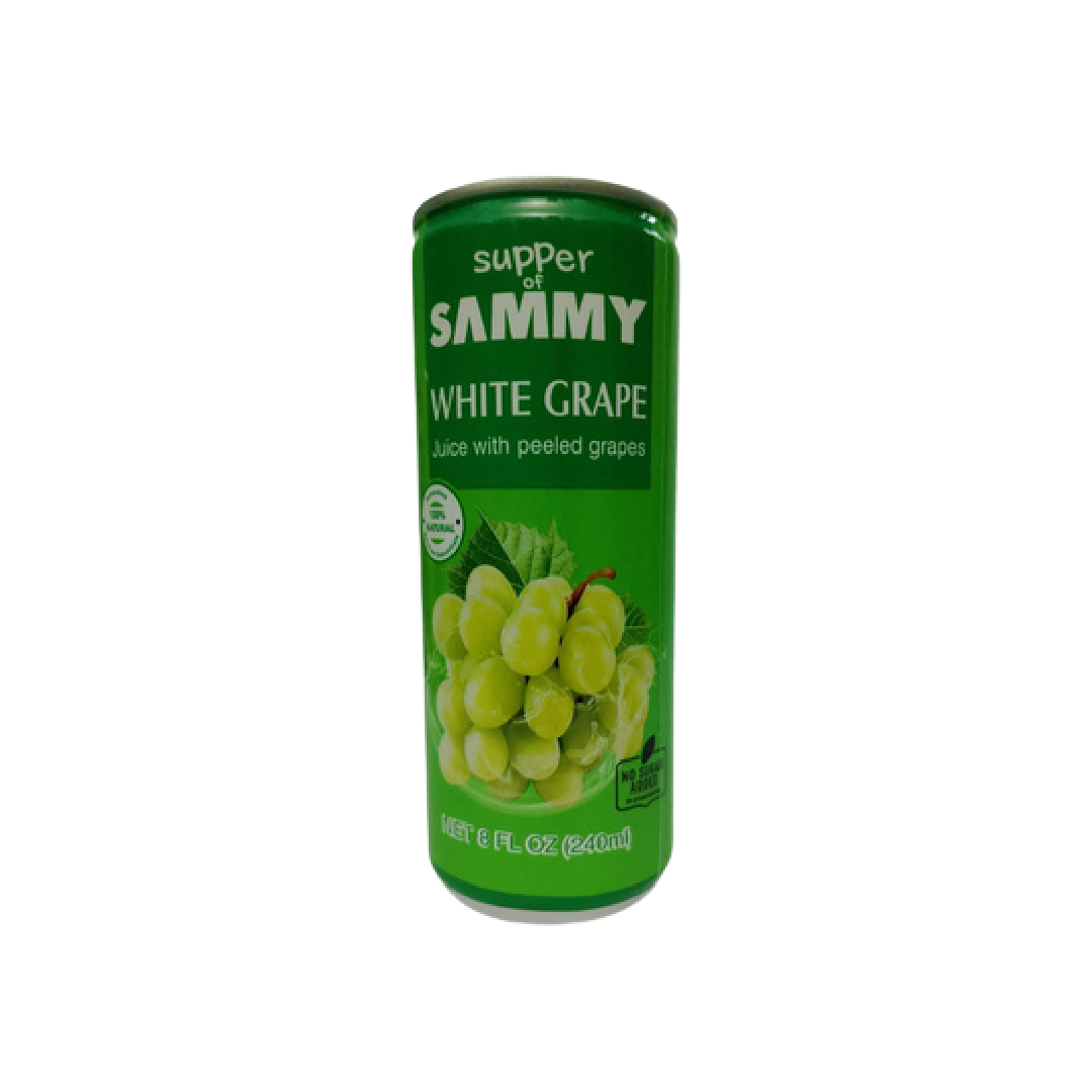 SUPPER SAMMY WHITE GRAPE JUCE WITH PEELED GRAPES 240ML