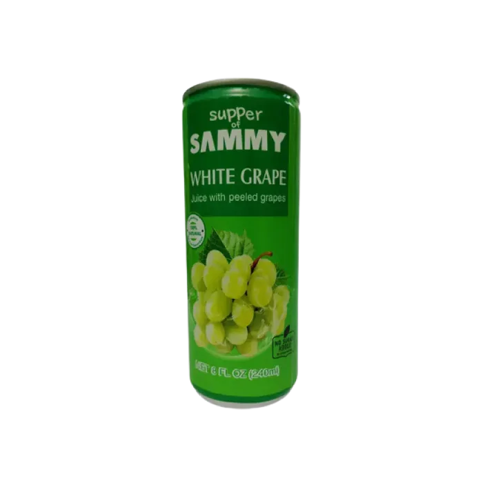 SUPPER SAMMY WHITE GRAPE JUCE WITH PEELED GRAPES 240ML