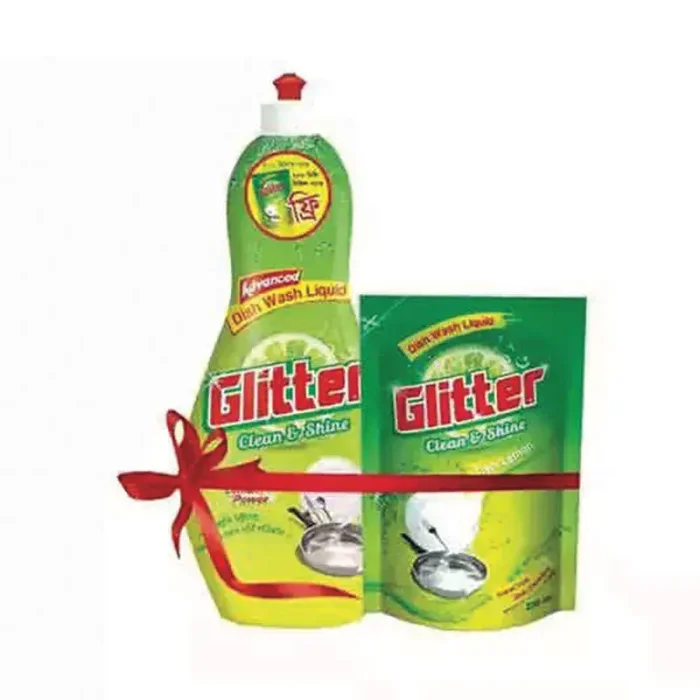 Glitter Dish Wash Liquid 500 ml Free Glitter Dish Wash Pouch