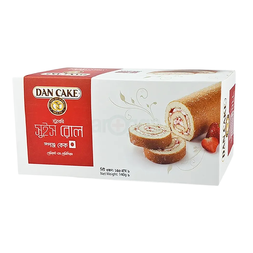 Dane Cake Strawberry Swiss Roll 140g