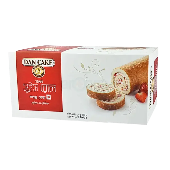 Dane Cake Strawberry Swiss Roll 140g