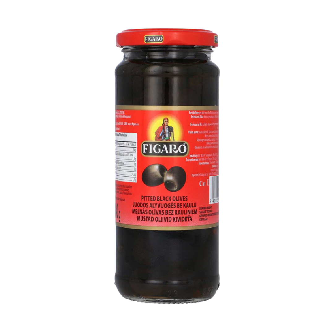 Figaro Pitted Black Olives 160g