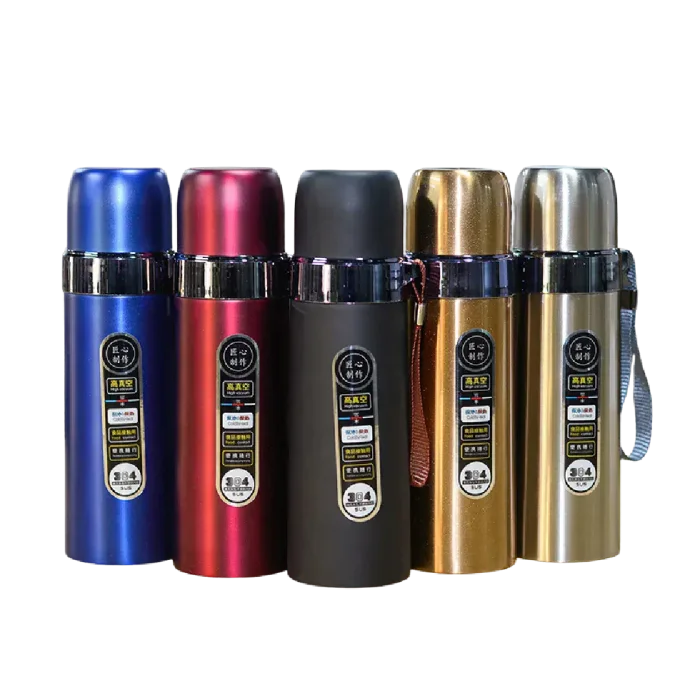 Termos Vacuum Flask Outdoor Portable Rope Filter Insulated Stainless Steel Bullet Water Bottle