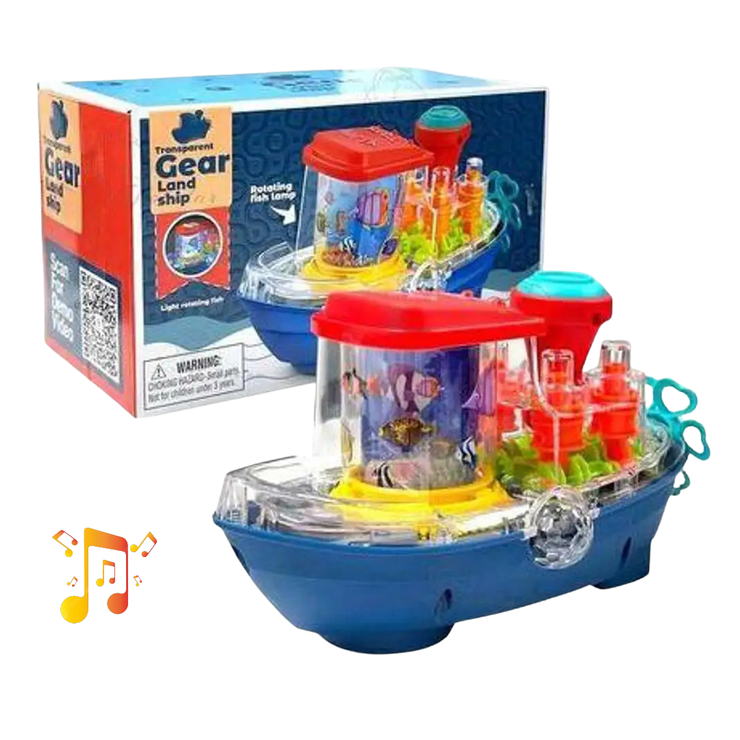 Ship gear (music, light, movement) Transparent Gear Land ship YJ388-67