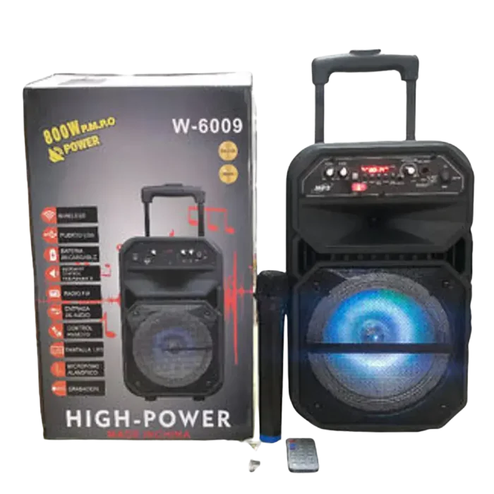 Trolly 8"blutooth box speaker with karaoke