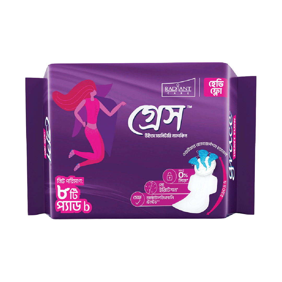 Grace Wings Sanitary Napkin 8pcs pads