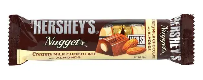 Hersheys Nuggets Milk Chocolate with Almonds 28g