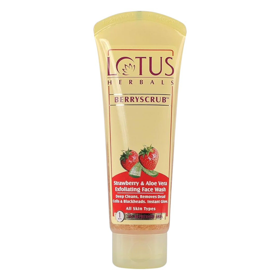 Lotus Strawberry & Aloe Vera Exfoliating Face Wash 120Gm