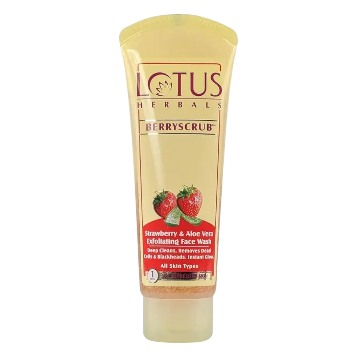 Lotus Strawberry & Aloe Vera Exfoliating Face Wash 120Gm